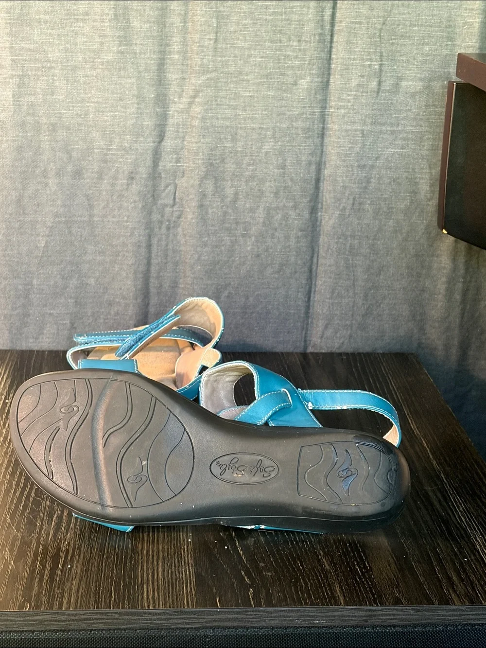 Women’s Blue Adjustable Strap Comfort Sandals